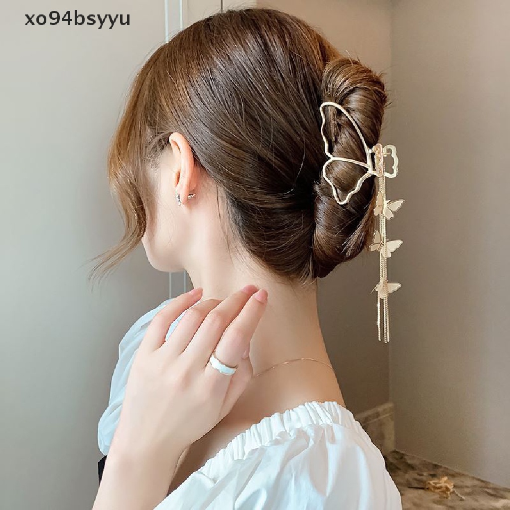 Kẹp Tóc Xo94Bsyu Hình Bướm Bằng Kim Loại Đính Ngọc Trai Giả Cho Nữ VN