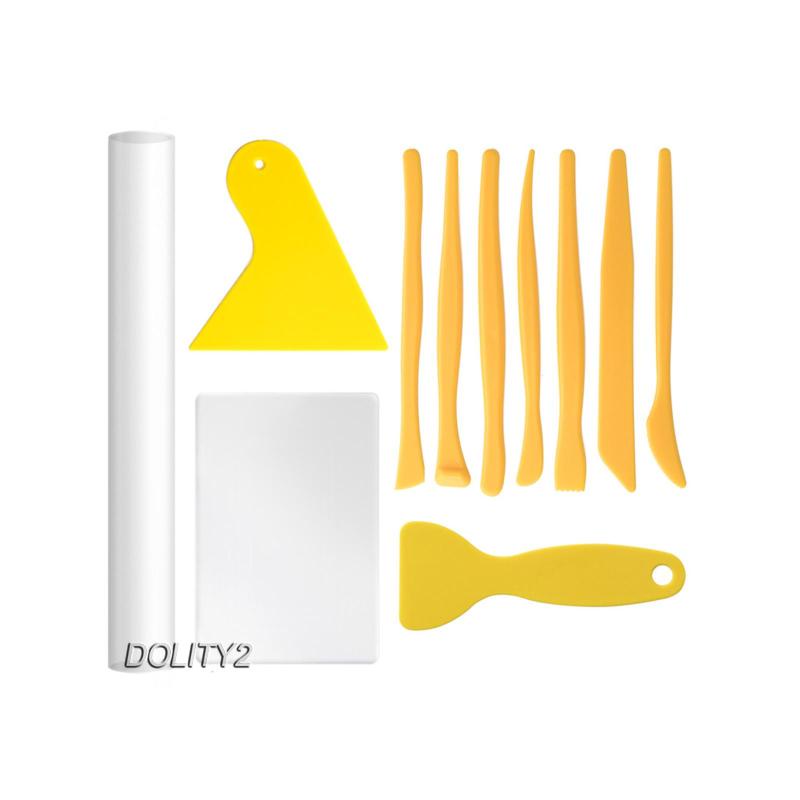[Dolity2] Dụng Cụ Cây Lăn Cắt Đất Sét Polymer Acrylic Thủ Công Để Điêu Khắc