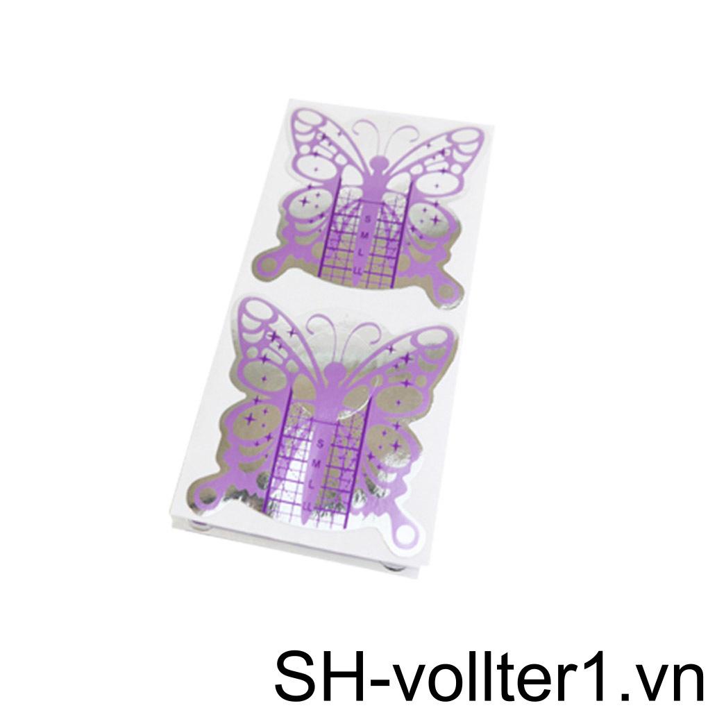 Set 500 Miếng Dán Nối Dài Móng Tay Màu Tím Chuyên Nghiệp Giá Đỡ