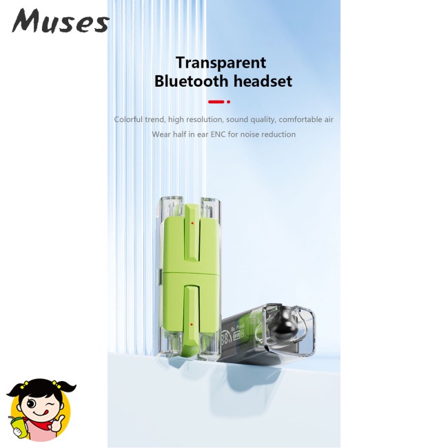 Tai Nghe Nhét Tai Lb83 Bluetooth Không Dây Chống Ồn Âm Thanh Nổi Trong Suốt Kèm Hộp Sạc Chất Lượng Cao