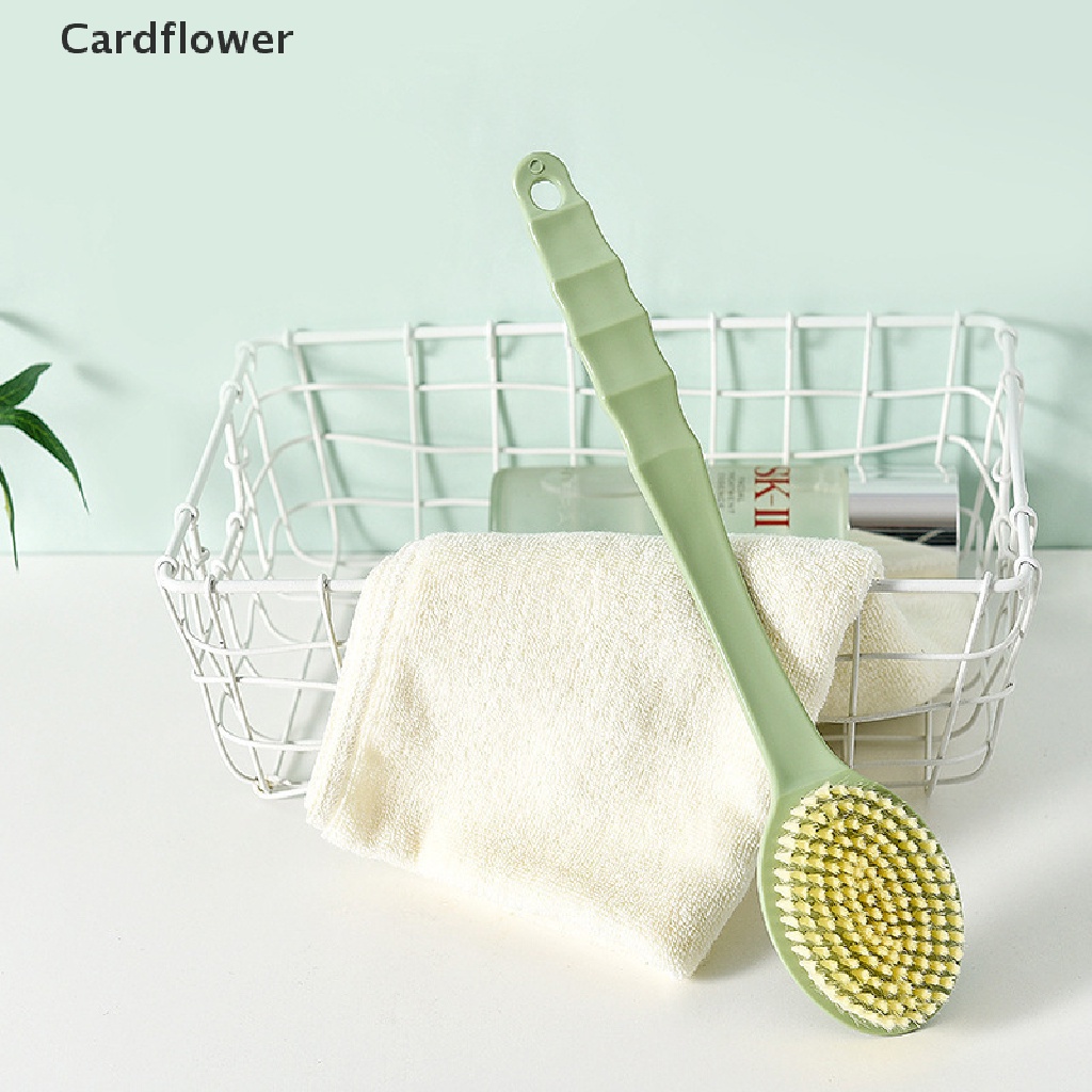 &lt; Cardflower &gt; Bàn Chải Chà Lưng Tẩy Tế Bào Chết Lông Mềm Cán Dài Đa Ứng Dụng
