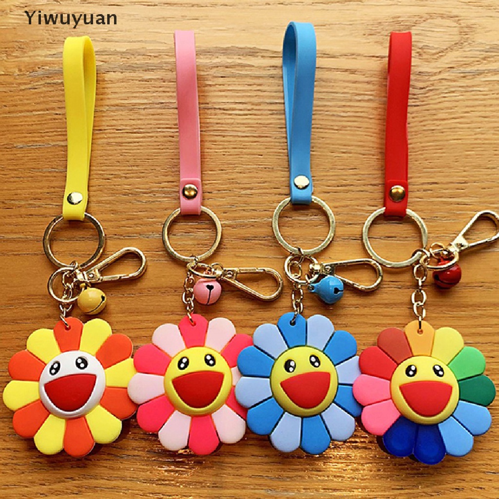 < Yiwuyuan > 2023 Móc Khóa Cao Su Resin Hình Hoa Hướng Dương Ngọt Ngào Dễ Thương Cho Nữ