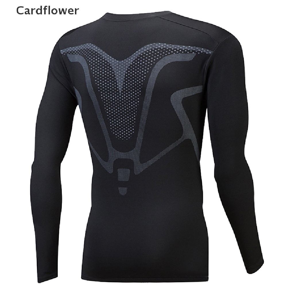 < Cardflower > Áo Thun Ôm Dáng Dài Tay Ngắn Khô Thoáng Tập Gym Chạy Bộ Thể Dục Thể Thao Unisex