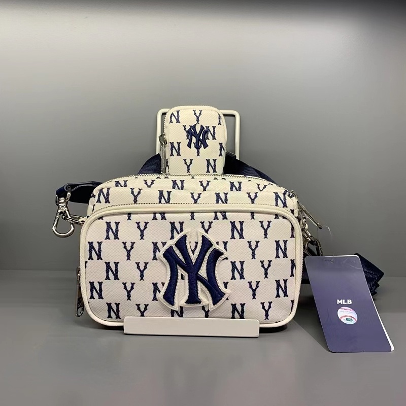 Ny Túi Vuông Đeo Chéo Ngực Nhỏ Thêu Chữ MLB Phong Cách Mới Cho Nam Và Nữ