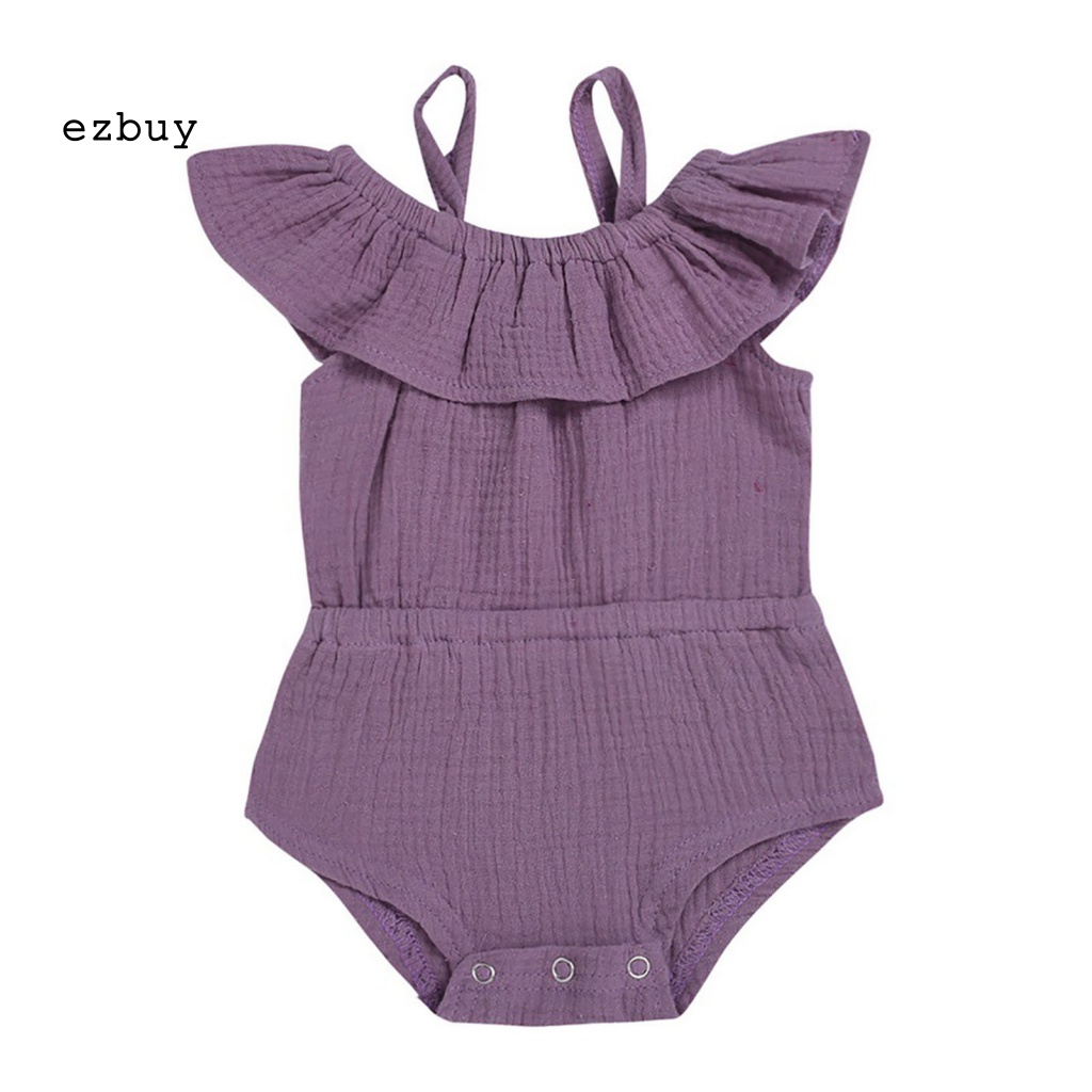 Bộ Áo Liền Quần Hai Dây Bằng Vải Cotton Thân Thiện Với Da Thời Trang Mùa Hè Dành Cho Bé