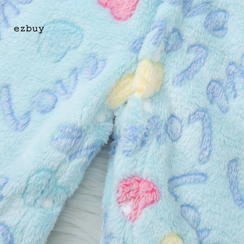 Bộ Áo Liền Quần Bằng Vải Flannel Mềm Mại Giữ Ấm Mùa Thu Cho Bé Sơ Sinh