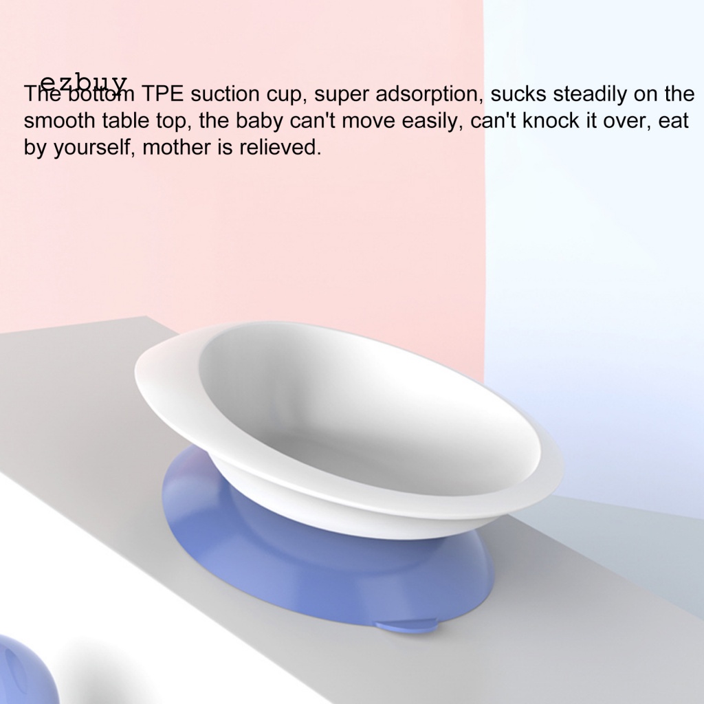Bộ 2 Tô / Muỗng / Đĩa Dung Tích Lớn Chống Trượt Cho Bé Tập Ăn