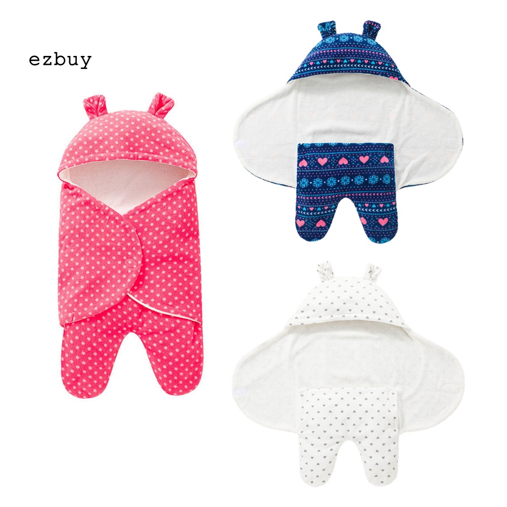 Chăn Quấn Em Bé Chất Liệu Polyester Dày Dặn Siêu Mềm Họa Tiết Hoạt Hình