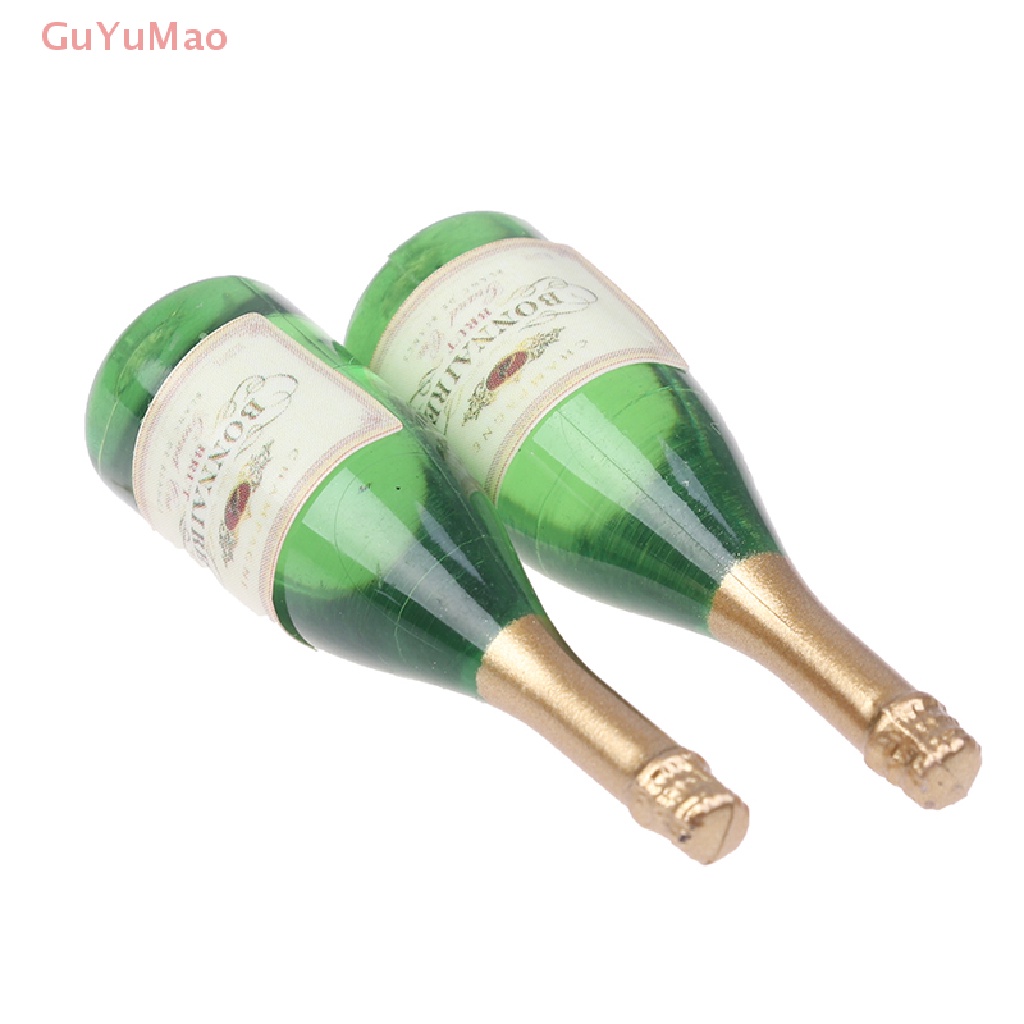 Set 2 Chai Rượu Sâm Panh Mini Tỉ Lệ 1 / 12 Dùng Để Trang Trí Nhà Búp Bê