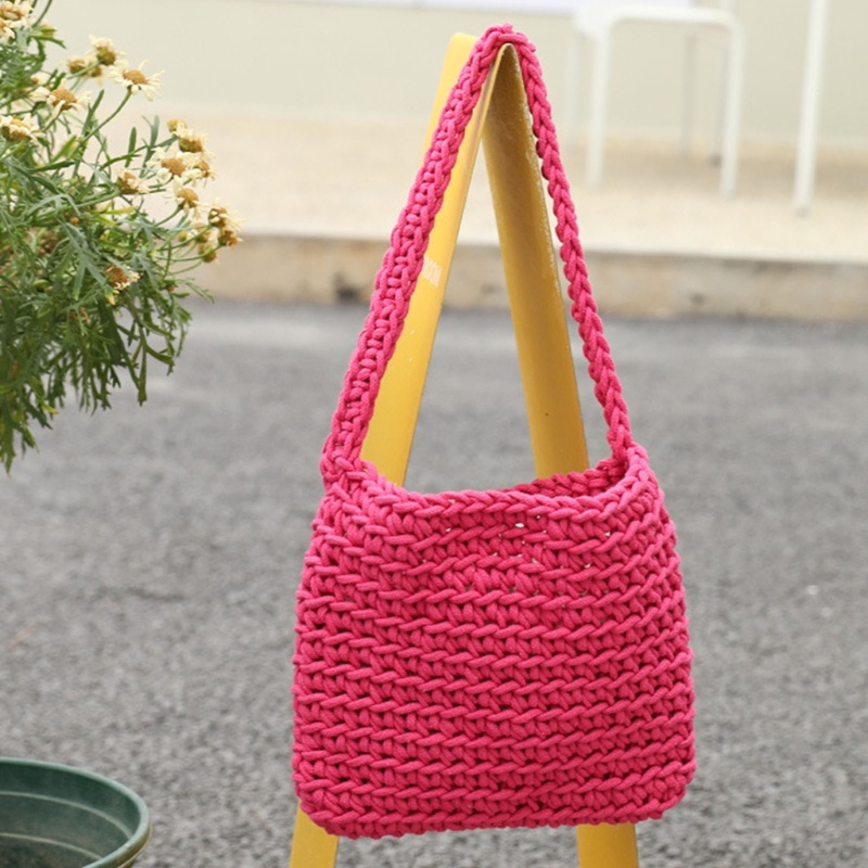 Túi đeo dưới cánh tay / Xách Tay Bằng Cotton Dệt Có Dây Rút Sang Trọng Thời Trang Mùa Hè Cho Nữ