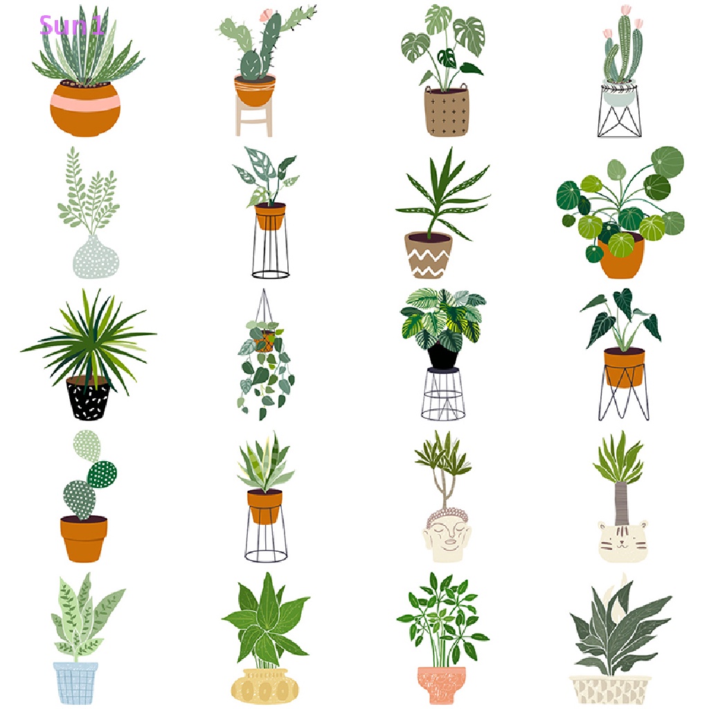 Sun1 > 44 Nhãn Dán Graffiti Họa Tiết Cây Xanh Hoạt Hình Trang Trí Hành Lý / Xe Hơi / Máy Tính Bảng / Điện