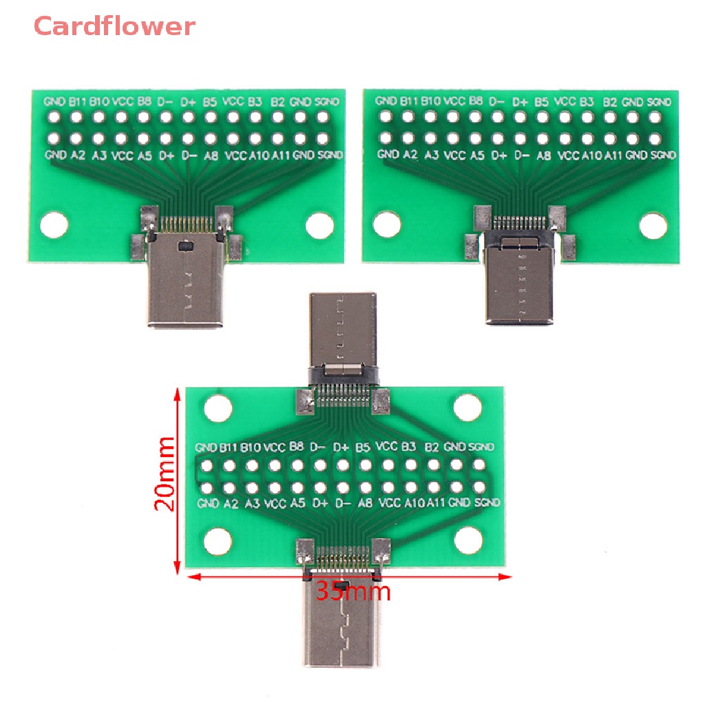 Bảng Mạch Thử Nghiệm PCB 24 + 2P USB 3.1 Type-C Đầu Đực 2.54mm Mới