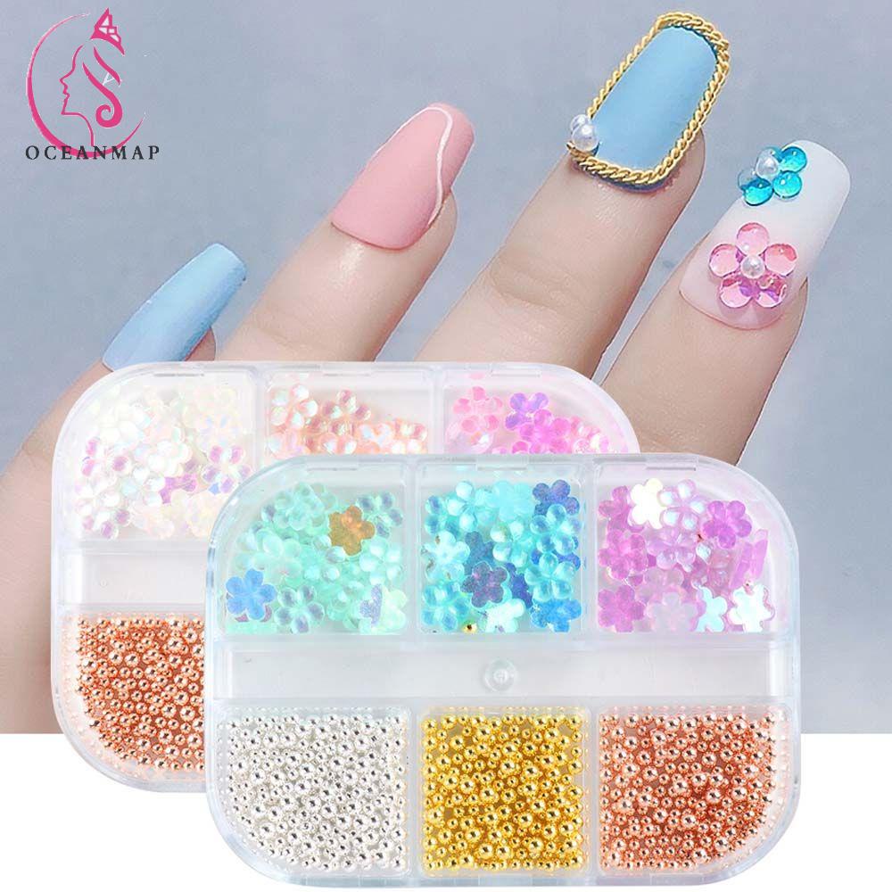 Phụ Kiện Trang Trí Móng Tay Hình Hoa Năm Cánh Màu Sắc Ngọt Ngào Bằng Nhựa Resin Acrylic Diy
