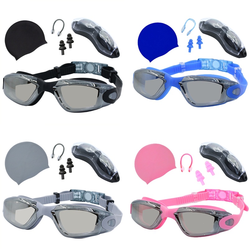 1 Bộ Kính Bơi Chống Sương Mù &amp; Nước In Hoa Cho Nam &amp; Nữ