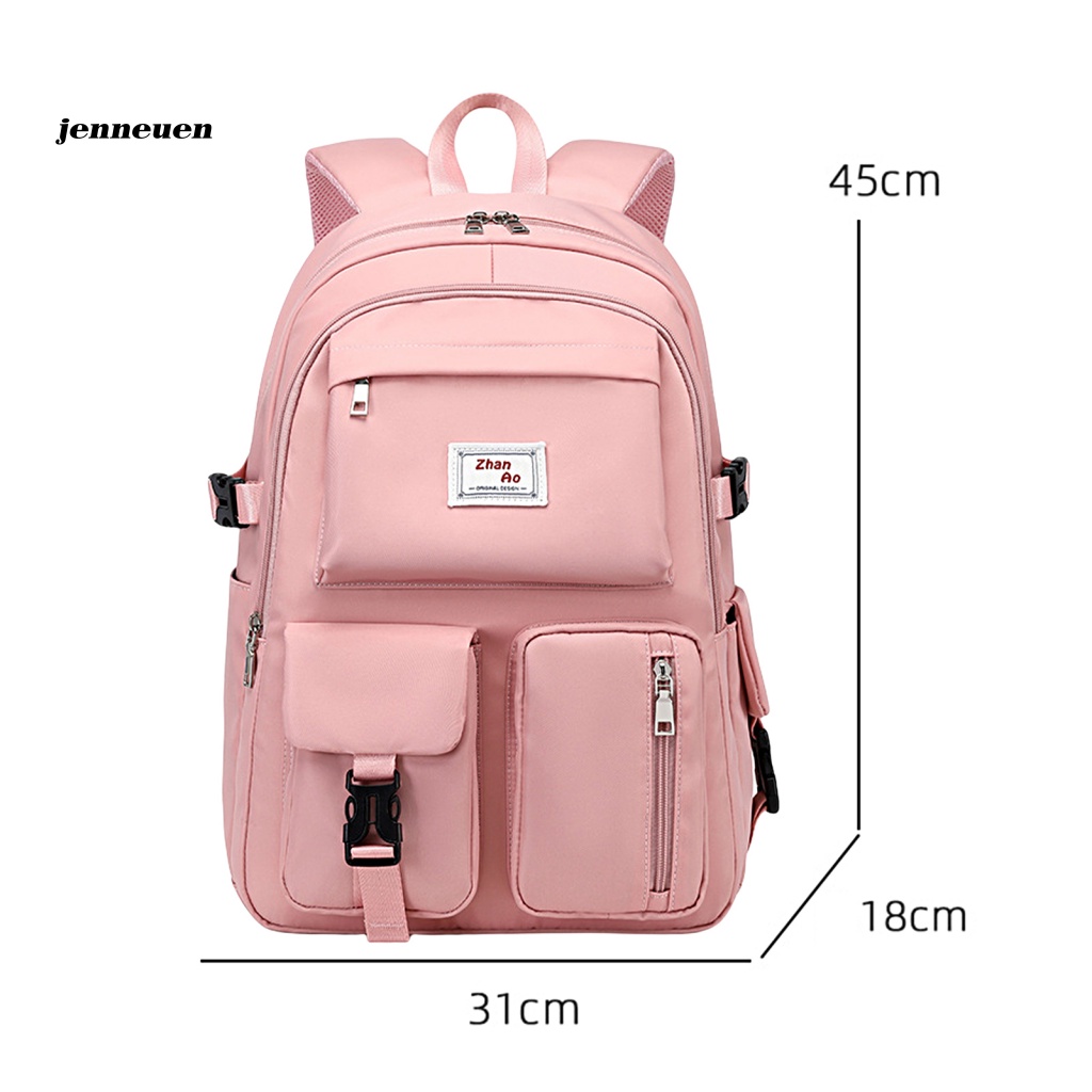 Ba Lô Đi Học Sức Chứa Lớn Chống Nước Có Dây Điều Chỉnh Và Khóa Kéo Cho Học Sinh Trung Học