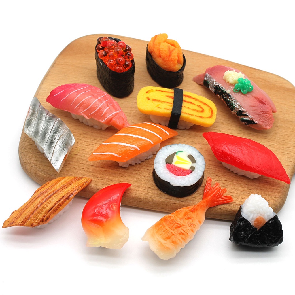 Kfr KFR✧Mô Hình Sushi Hoạt Hình Dùng Trang Trí Tủ Lạnh