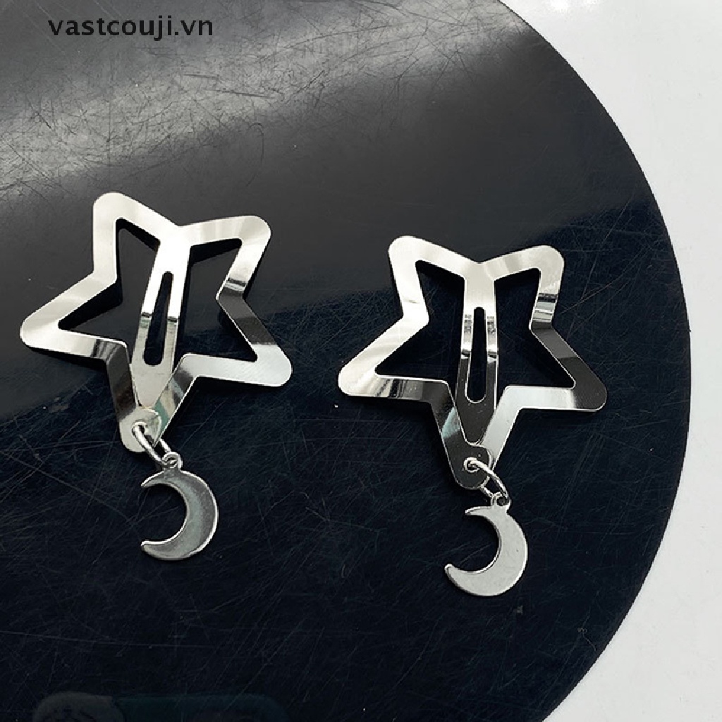 Kẹp Tóc Hình Ngôi Sao Năm Cánh Phong Cách Harajuku Vintage Ngọt Ngào Dễ Thương Cho Nữ VASTJI Y2k