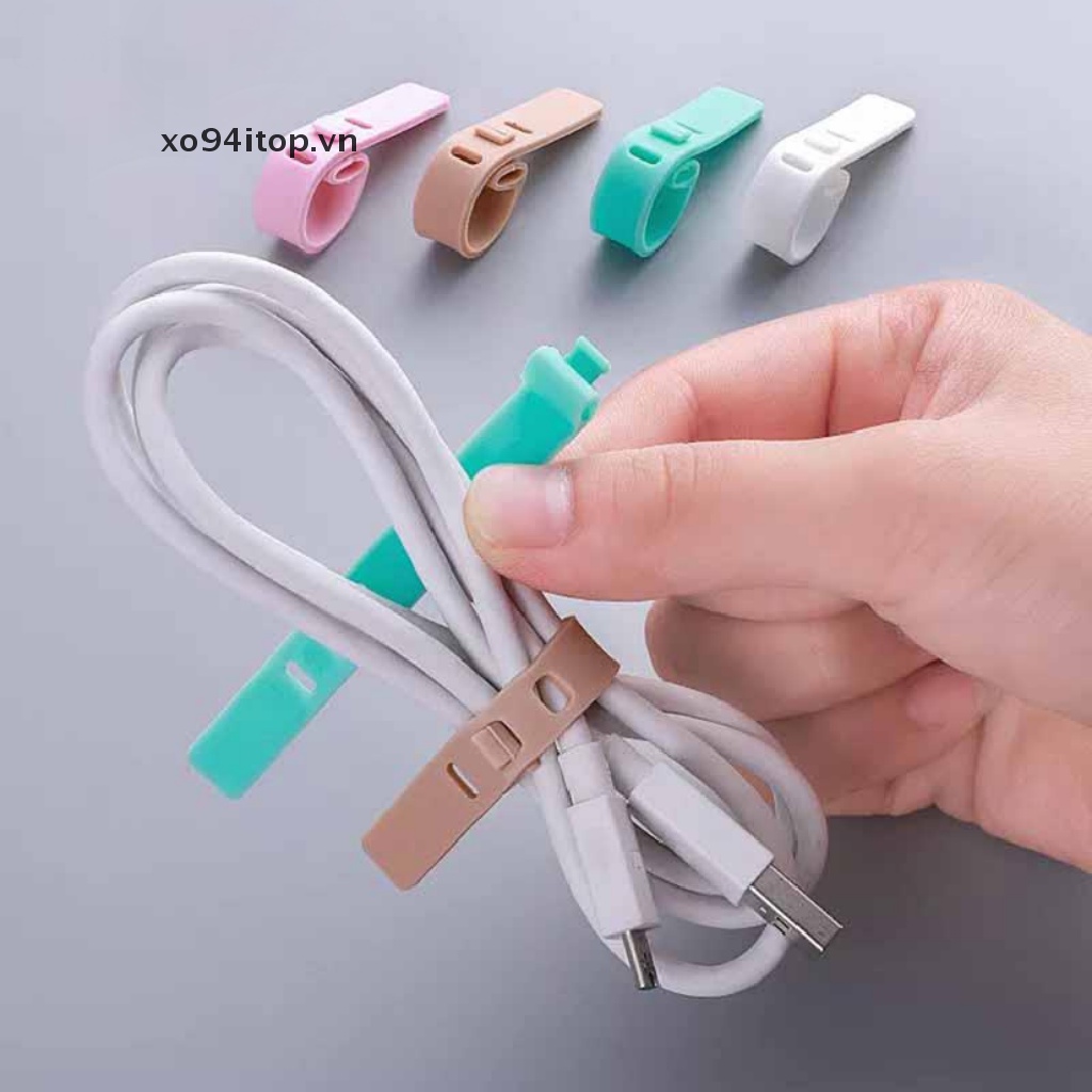 Xoitop set 5 Phụ Kiện Quấn Bảo Vệ Dây Cáp Tai Nghe USB Điện Thoại Bằng Silicon Pac VN