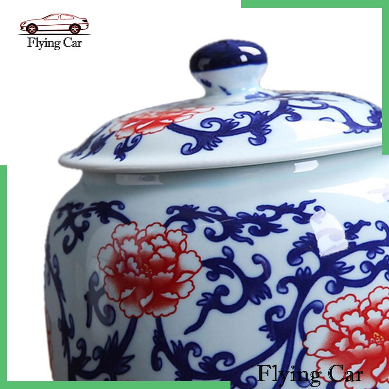 [Lzdjfmy2] Bình Hoa Gốm Sứ Trắng Xanh Lam Sắp Xếp Gọn Gàng Trang Trí Nội Thất