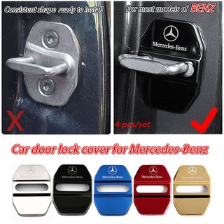 Set 4 ốp bảo vệ khóa cửa xe hơi mercedes-benz gle sprinter glce-class c-class glc a-class cla-class e-class v-class gla bằng thép không gỉ