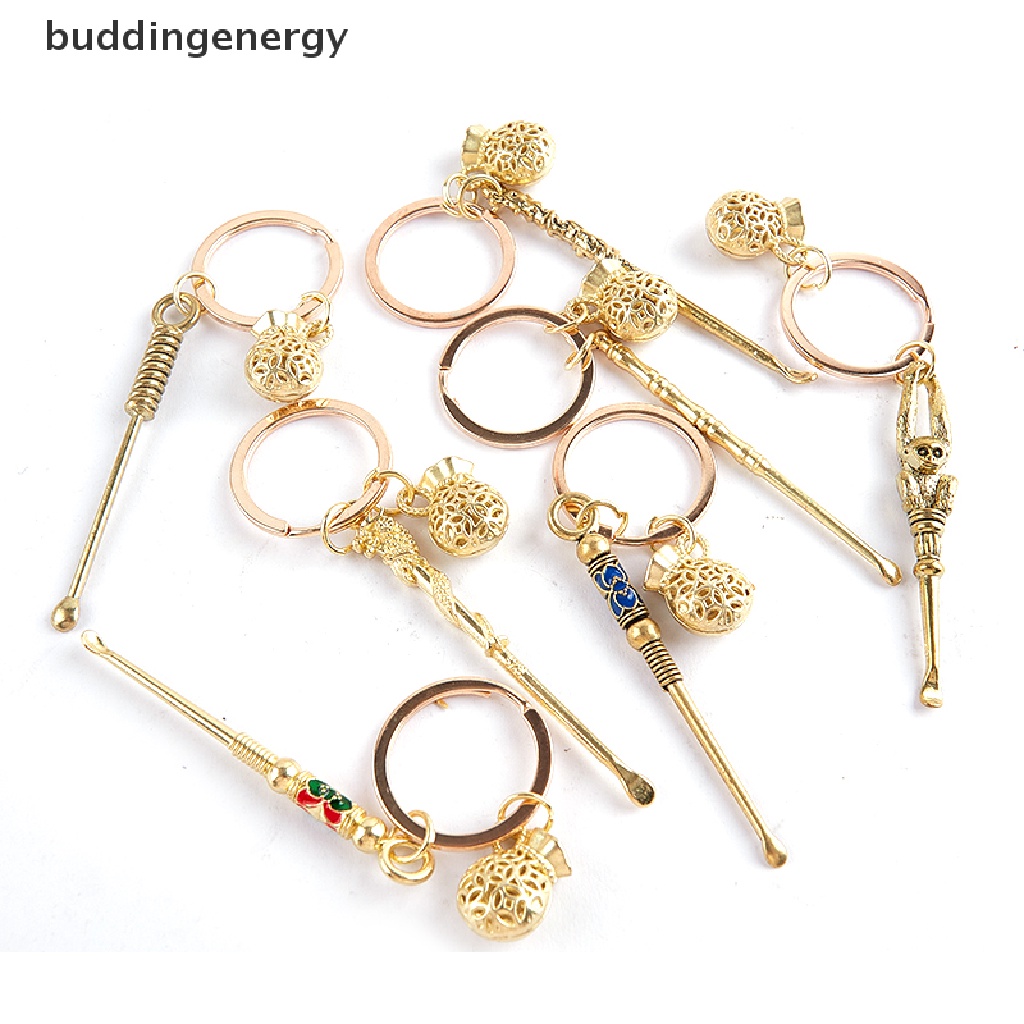 1 Dụng Cụ Lấy Ráy Tai Có Móc Khóa Bằng Đồng Thau Phong Cách Retro