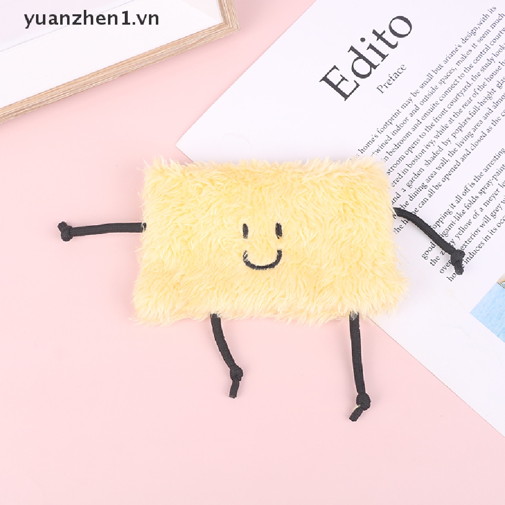 Ví Đựng Tiền Xu / Thẻ ID Bằng Vải Bông Màu Vàng Dễ Thương