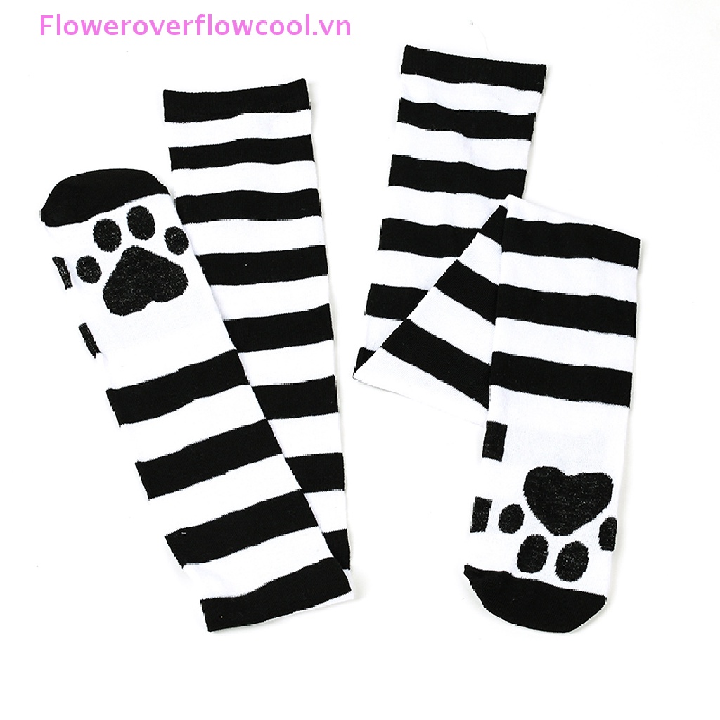 1 Đôi Tất Dài Qua Gối Họa Tiết Hoạt Hình Phong Cách Lolita