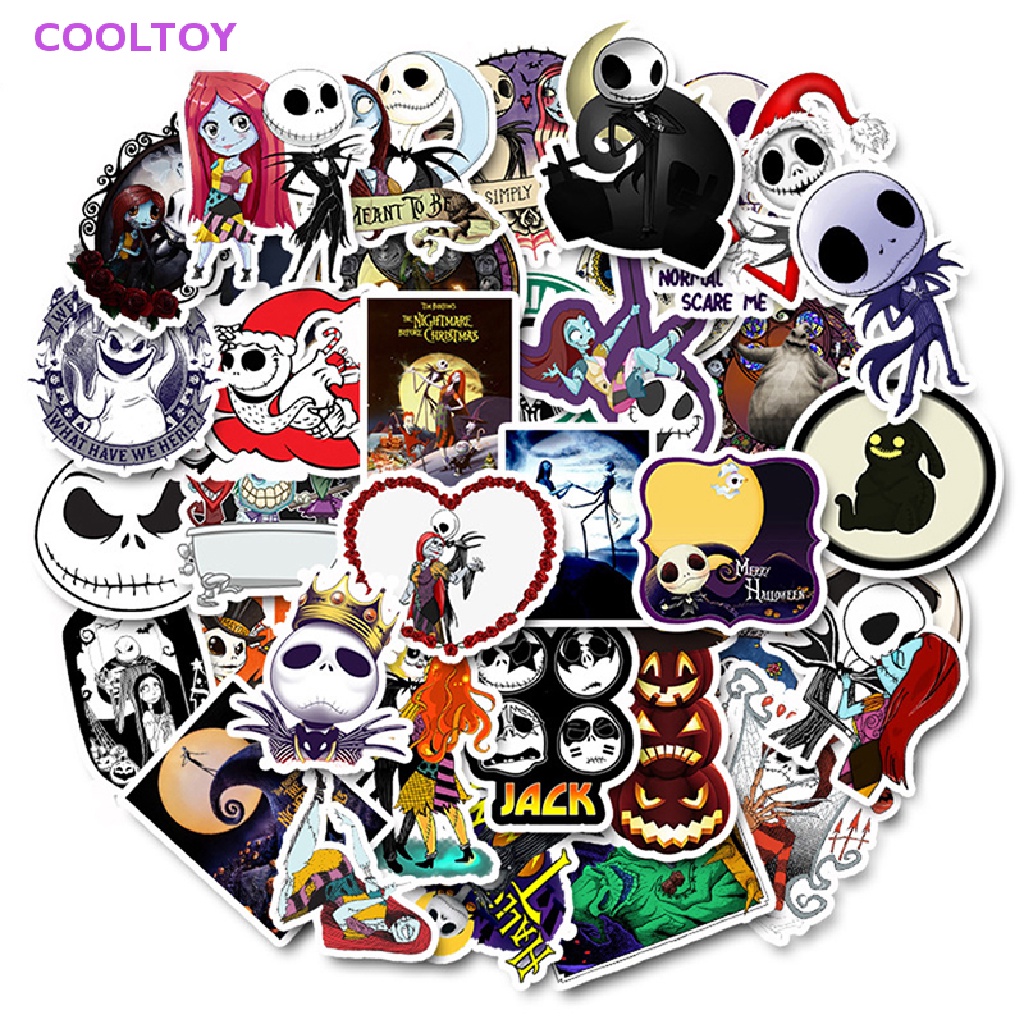 Cooltoy Bộ 50 Sticker Graffiti Dán Laptop Xe Máy Halloween Vui Nhộn Chống Thấm Nước HOT
