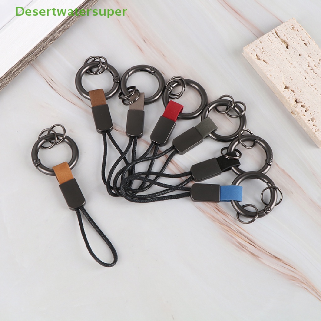 Móc Khóa Dây Da Đơn Giản Dành Cho Nam Nữ