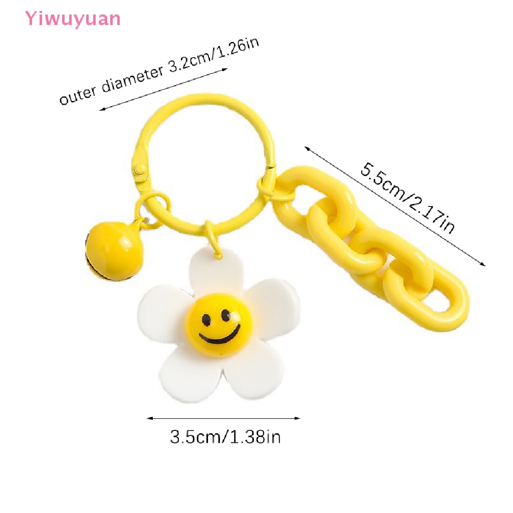 1 Móc Khóa Acrylic Hình Hoa Hướng Dương Mặt Cười Nhiều Màu Sắc Dễ Thương Mới