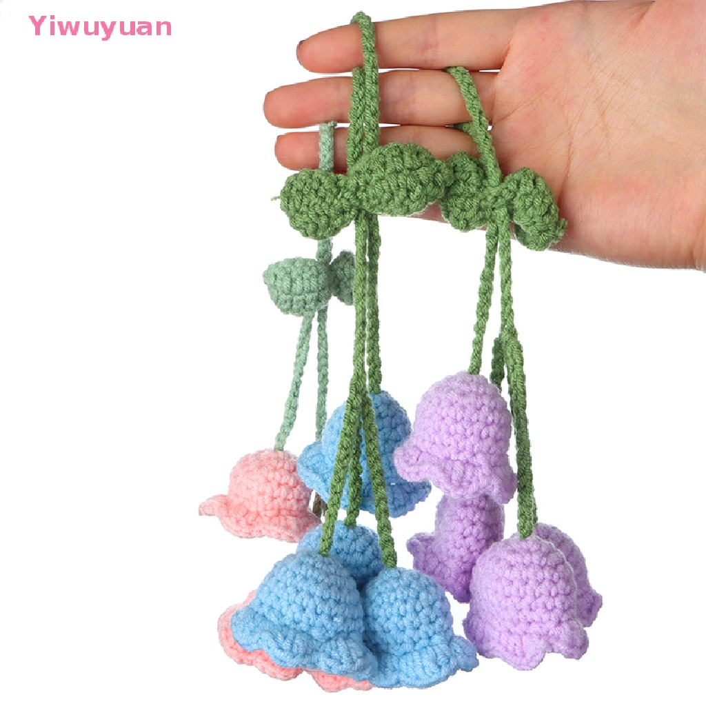 < Yiwuyuan > Móc Khóa Dệt Kim Thủ Công Hình Hoa Lá Cho Nữ