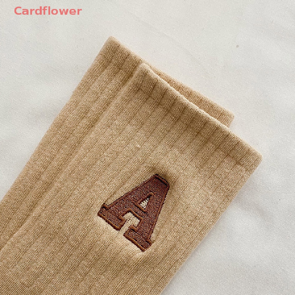 Vớ Cotton Dài Thêu Chữ Phong Cách Hàn Quốc Thời Trang Cho Nữ Mới