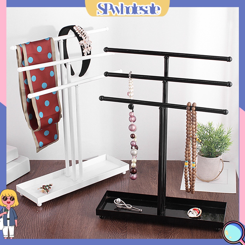 <SPwholesale> Giá Đỡ Trưng Bày Trang Sức Hình Chữ T Nhiều Tầng Dễ Lắp Ráp Tiết Kiệm Không Gian