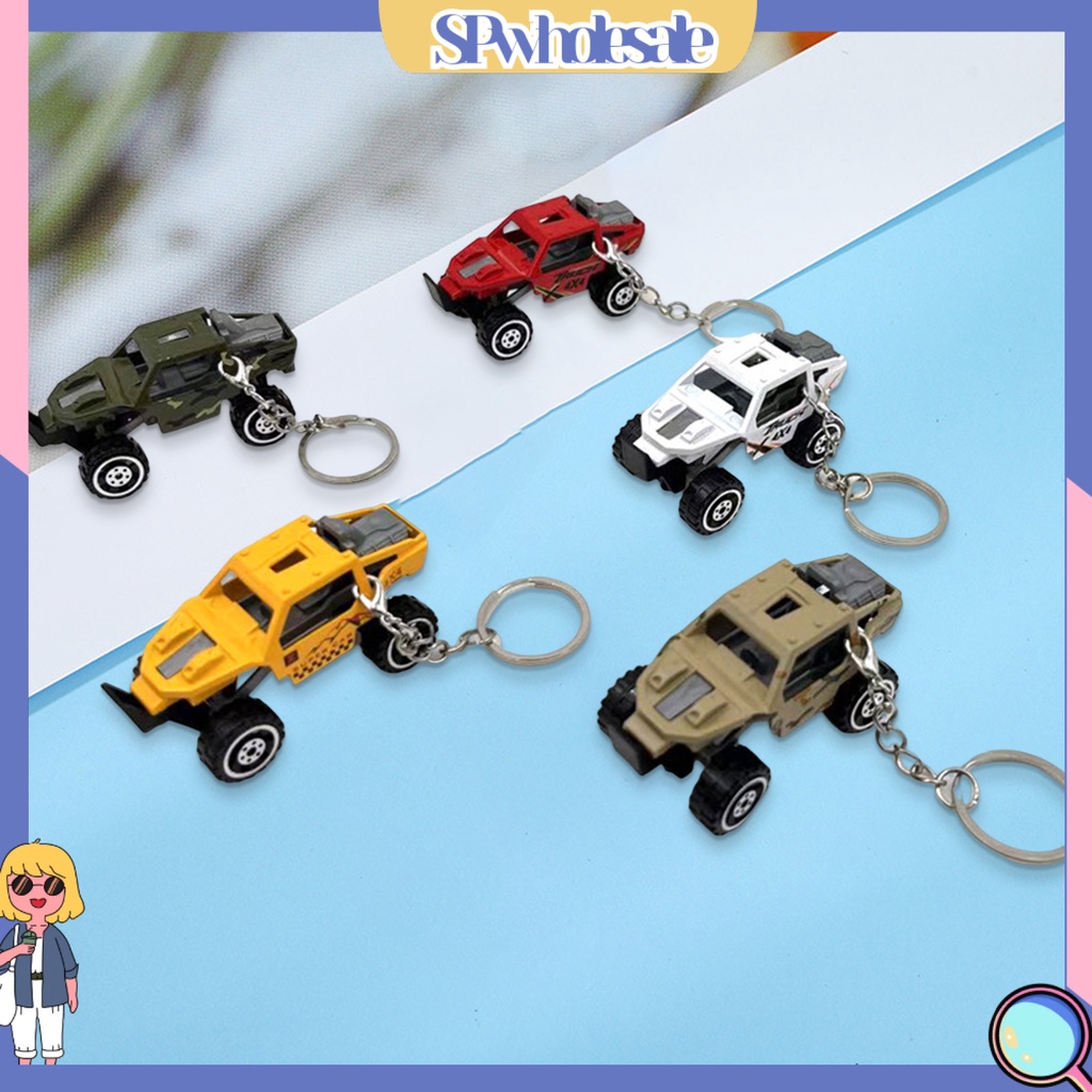<SPwholesale> Bộ 5 Móc Chìa Khóa Mini Hình Hoạt Hình Ba Chiều Chống Rỉ Sét Trang Trí Xe Hơi