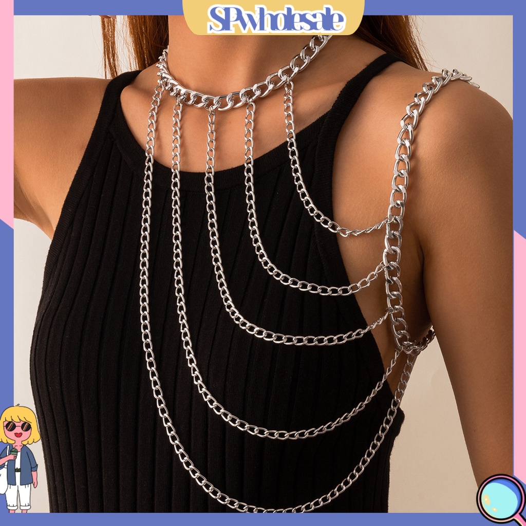 &lt;SPwholesale&gt; Vòng cổ Cơ Thể Dạng Chuỗi Tua Rua Hình Chữ U Thời Trang Nữ