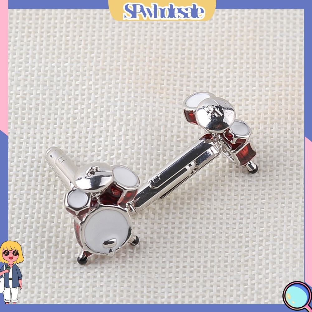 &lt;SPwholesale&gt; 1 Cặp Khuy Măng Sét Hình Trống Thời Trang Cho Nam