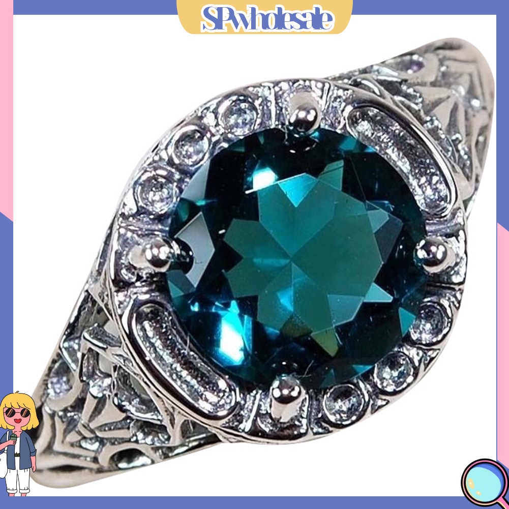 <SPwholesale> Nhẫn Khảm Đá Lớn Phong Cách Retro Vintage Cho Nữ