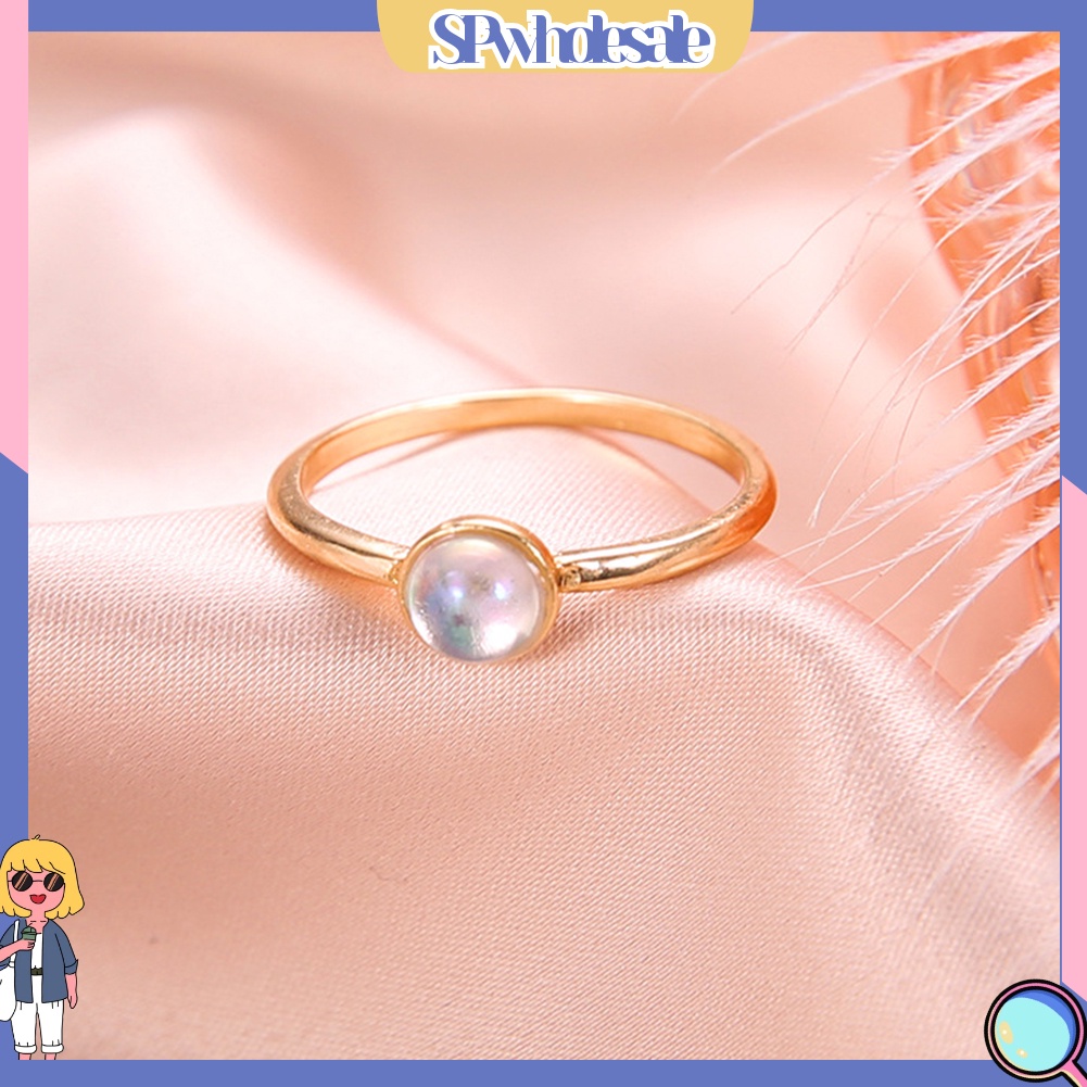 <SPwholesale> Nhẫn Mỏng Đính Ngọc Trai Giả Thanh Lịch Cho Nữ