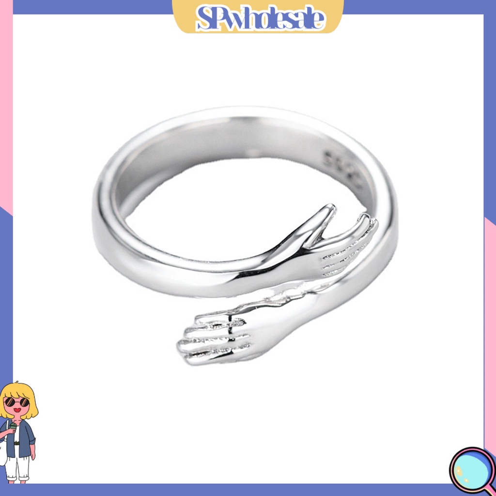 <SPwholesale> Nhẫn Cưới Hình Trái Tim Đơn Giản Có Thể Điều Chỉnh Kích Cỡ