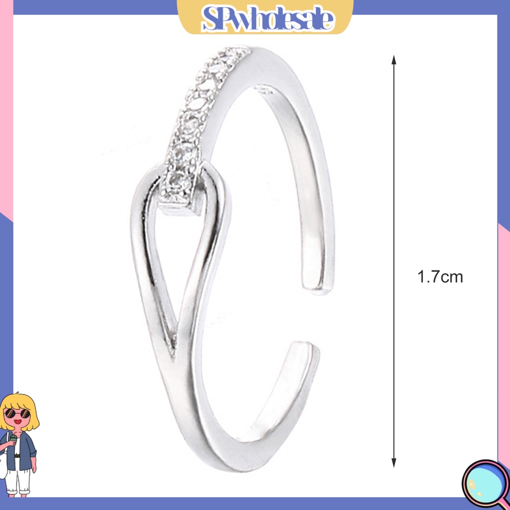 <SPwholesale> Nhẫn Đính Đá Lấp Lánh Phong Cách Nhật Hàn Cho Nữ