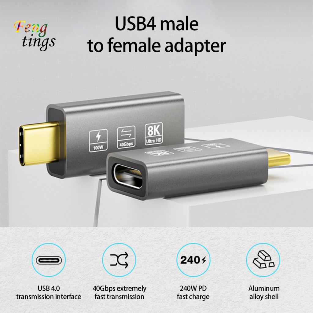 Bộ Chuyển Đổi Nguồn Điện 8K 60hz Từ Phích Cắm Type-C Sang Cổng Cắm Cho Máy Tính