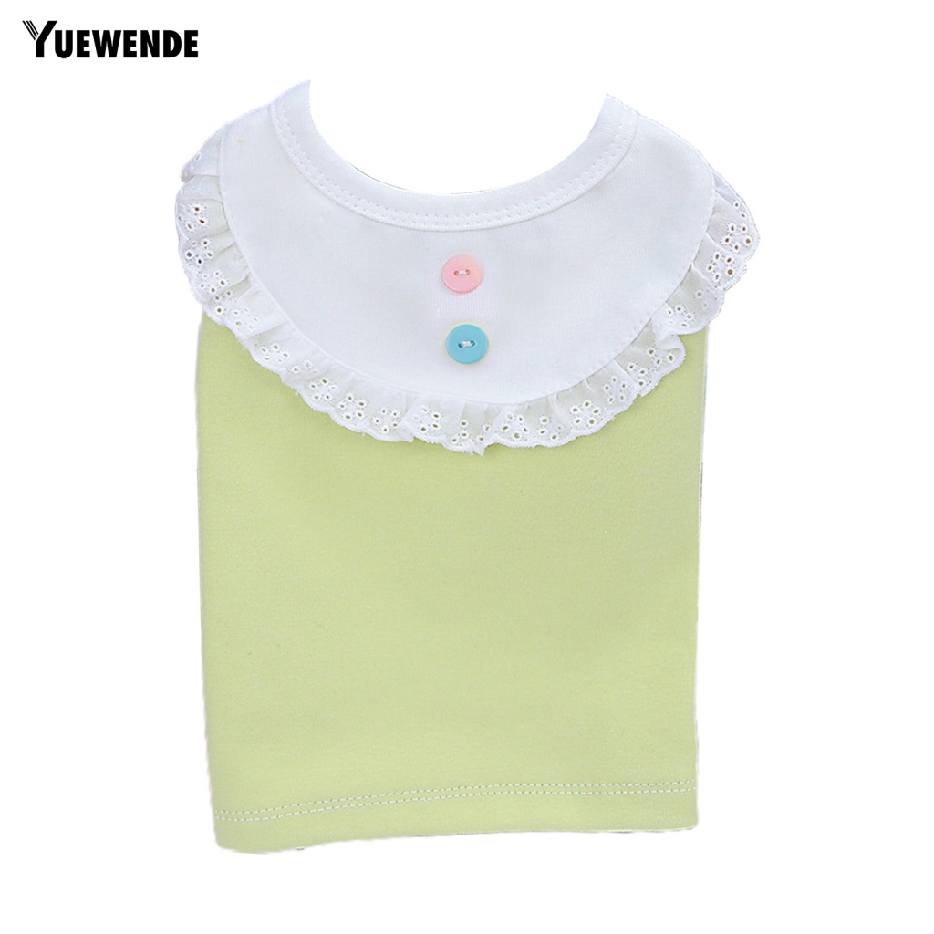 Yue.z Áo Yếm Bằng Cotton Phối Ren Thời Trang Mùa Hè Dành Cho Cún Cưng