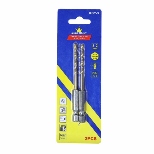Khoan inox chuôi lục KBY3-032CO KING BLUE ( 1 MŨI KHOAN)
