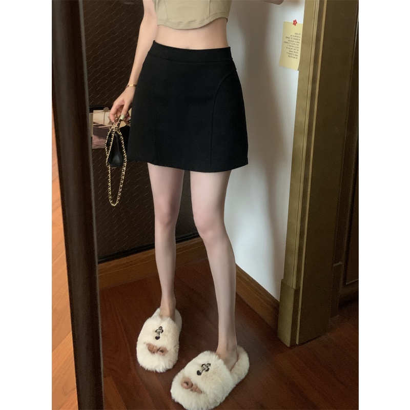 Chân Váy Chữ A Lưng Cao Màu Trơn Phong Cách Hàn Quốc Thời Trang Mùa Hè Cho Nữ