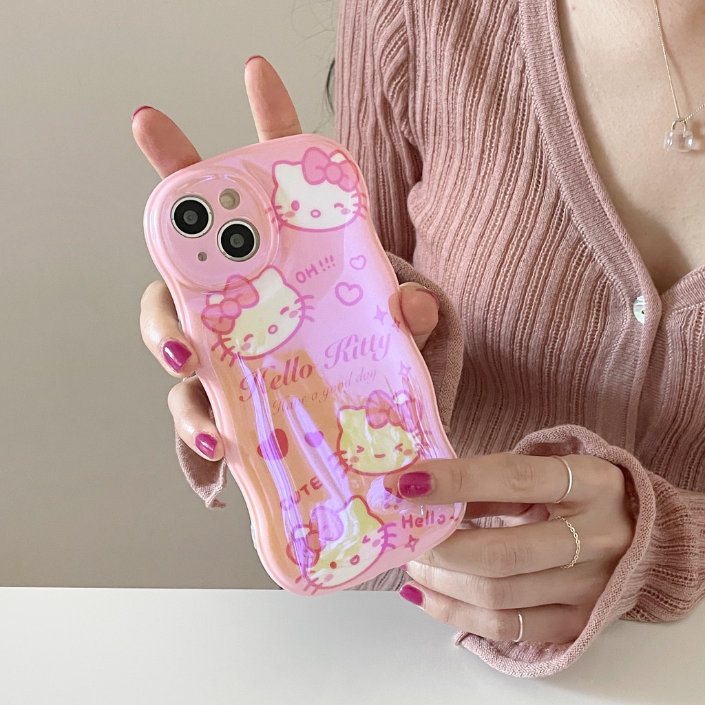 Ốp Điện Thoại TPU Chống Sốc Họa Tiết Mèo Kitty Dành Cho IPhone 14 13 12 11 Pro Max