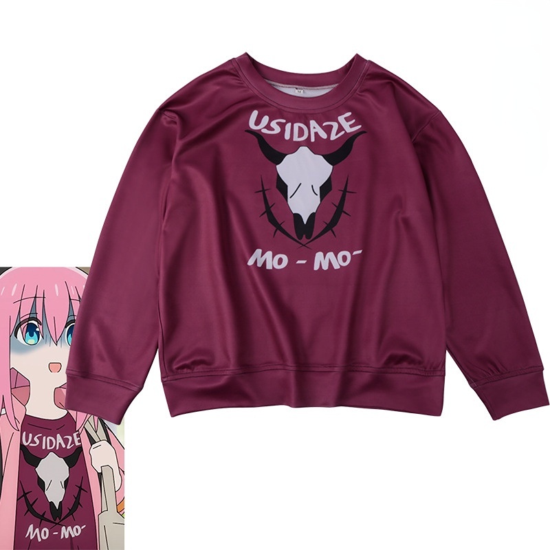 Áo Hoodie Tay Dài In Hình Bocchi the Rock Gotou Hitori 3D Phối Khóa Kéo Và Quần Dài Thời Trang Đường Phố