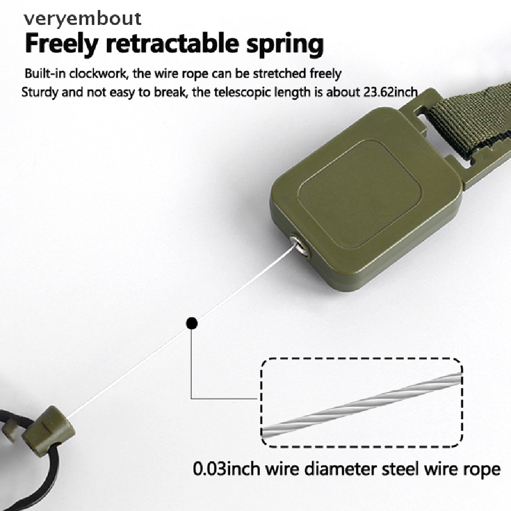 Móc Khóa Dây Thép Chất Lượng Cao Đa Năng Có Thể Thu Gọn Dùng Khi Câu Cá / Leo Núi