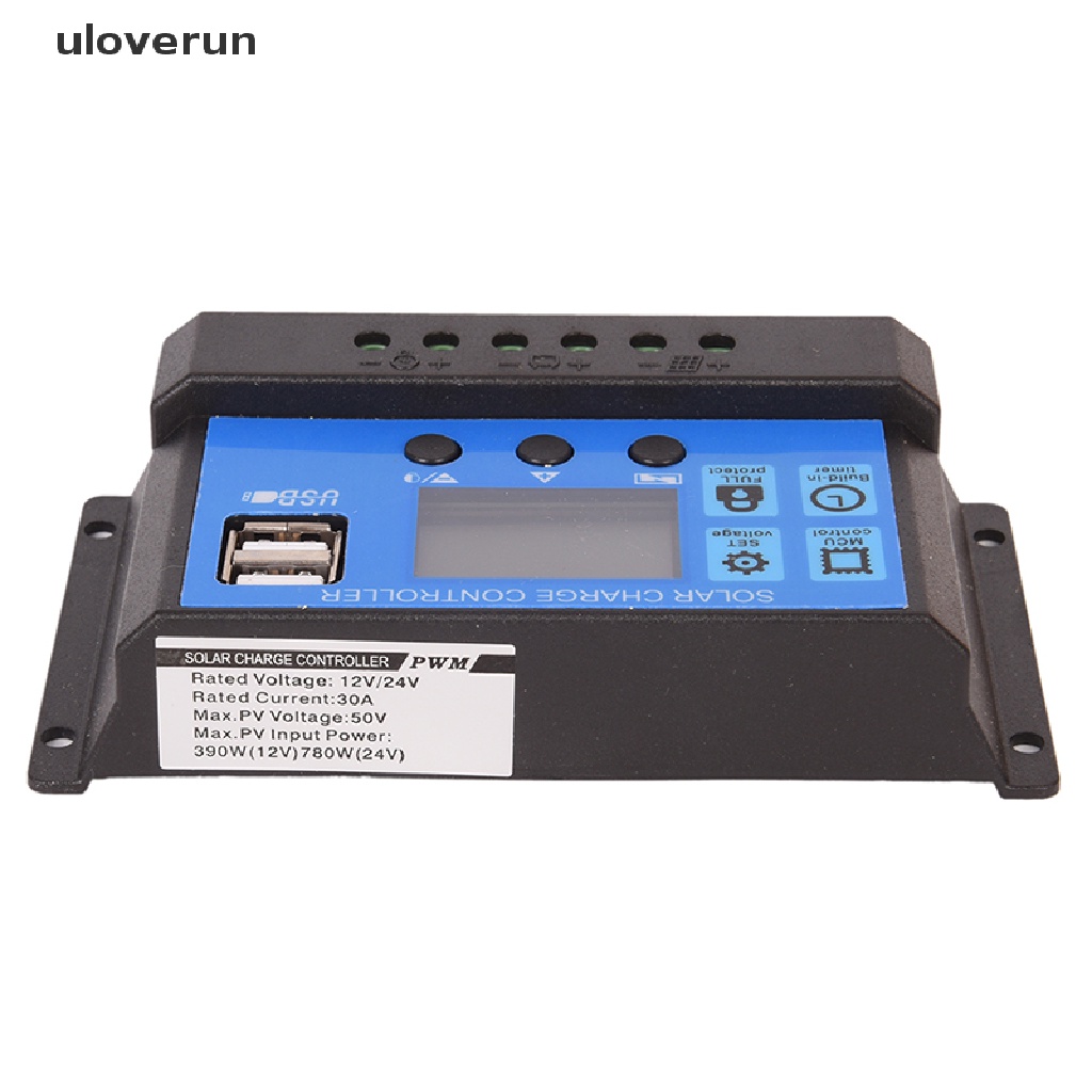 Bộ Điều Khiển Sạc Năng Lượng Mặt Trời 12V / 24V 30A PWM LCD vn