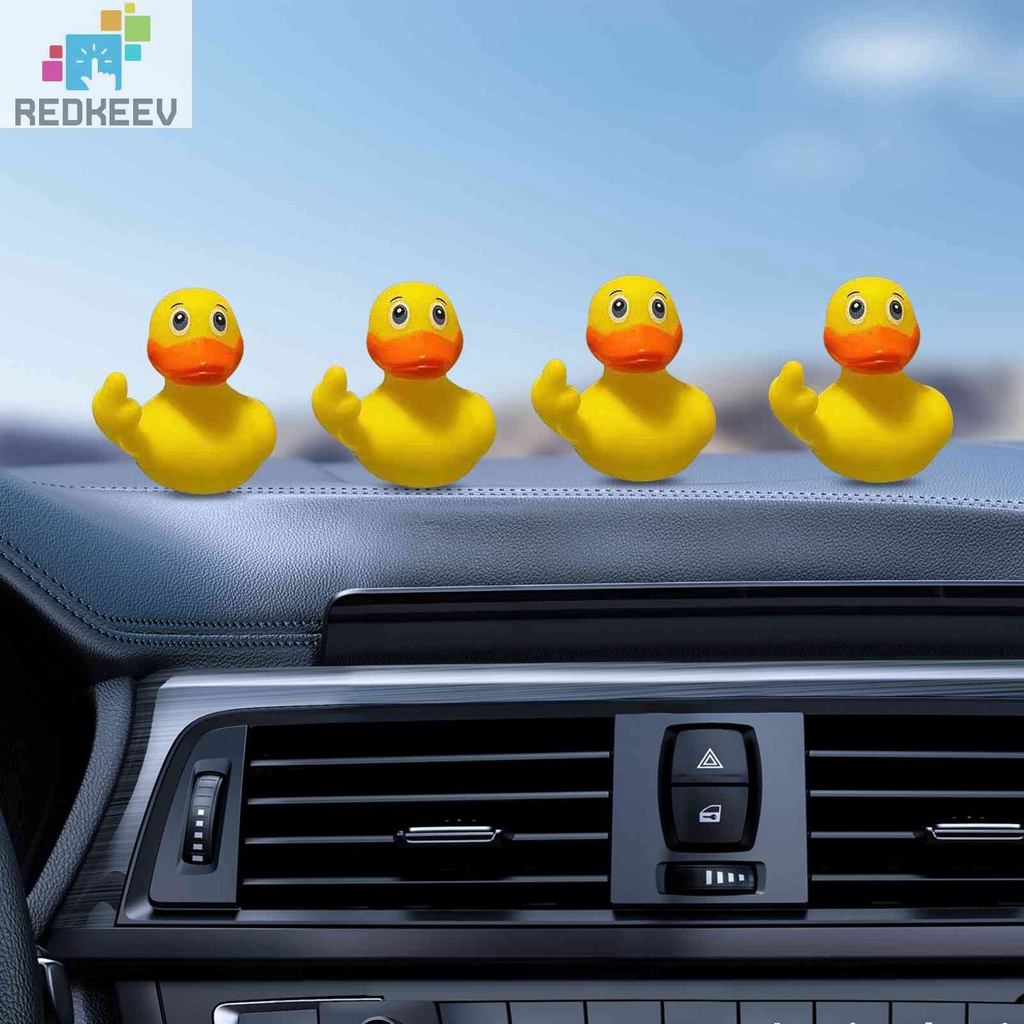 Đồ Chơi Vịt Con Bằng Ngón Tay Giữa Trang Trí Bảng Điều Khiển Xe Hơi
