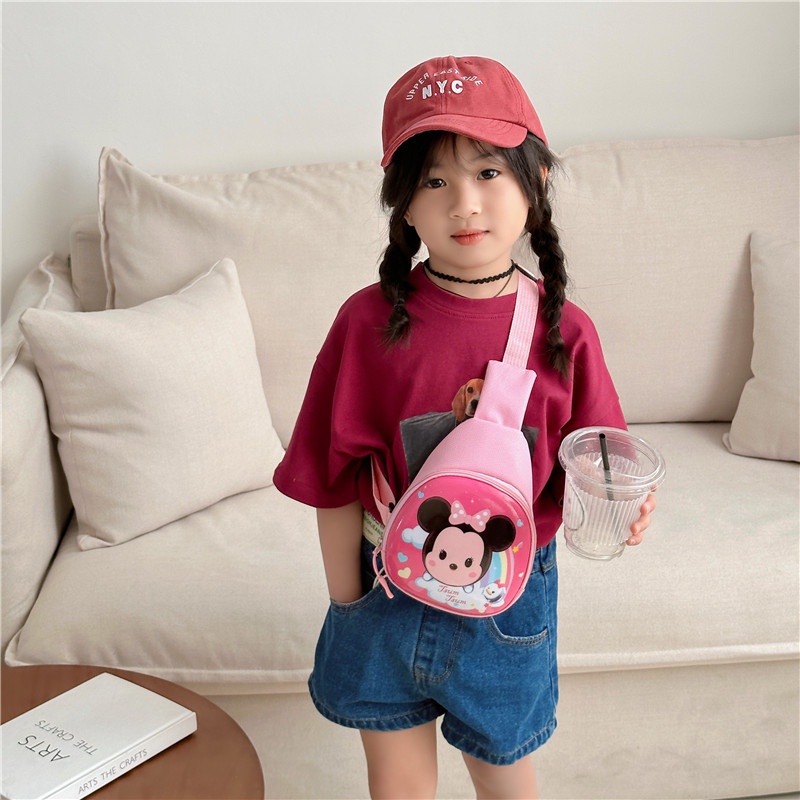 Túi Đeo Chéo Ngực Hình Kỳ Lân Minnie Khủng Long Phi Hành Gia Đáng Yêu Cho Bé